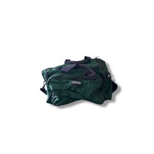 Lands' End Square Duffle Bag 20" Long Carry On Travel Gym Green Zippered Bag